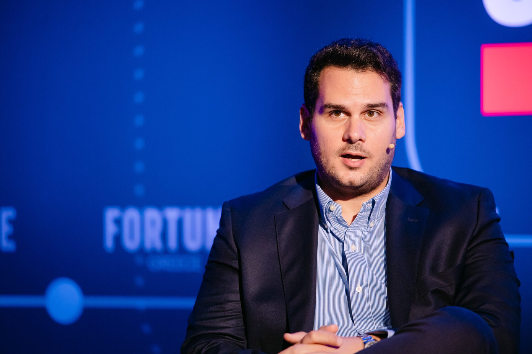 Michael Tyrimos, Founder and CEO of Capacitor Partners, speaking on the panel